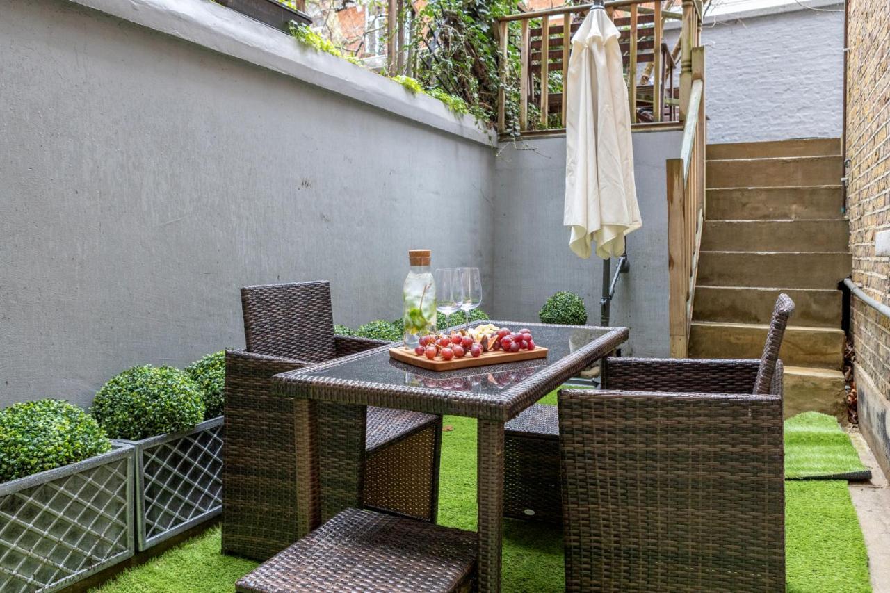 Elegant Kensington Apartment With Patio Londres Exterior foto